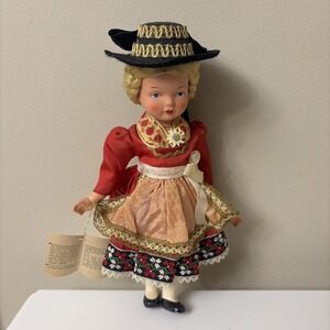 Schmider Trachten Gusti Doll - 1940's 50's Austrian German Swiss Collectible